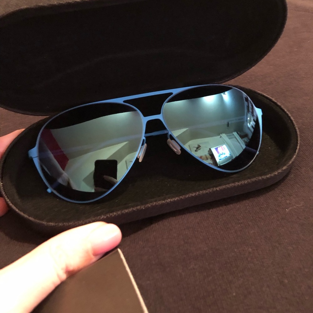 Italia Independent Metal Aviator Sunglasses
